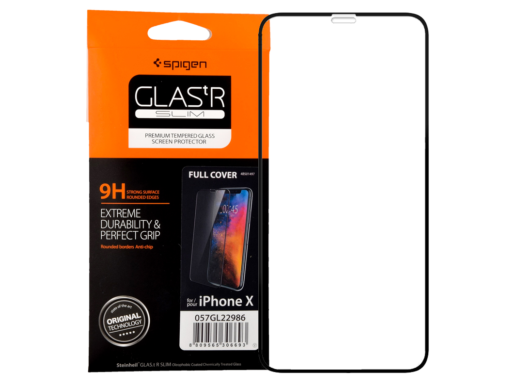 Szkło hartowane Spigen Glas.tr Slim Case Friendly dla iPhone X/10